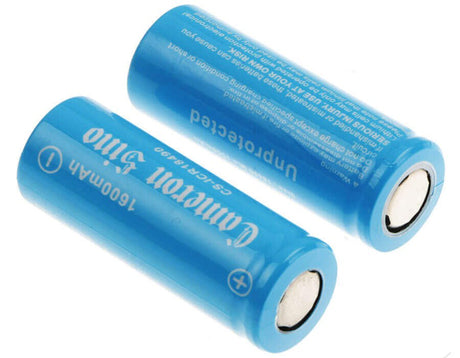 Lithium Ion, 2pcs 18490/18500 Unprotected 3.7v, 1600mah - 5.92wh 18490 Cameron Sino Technology Limited