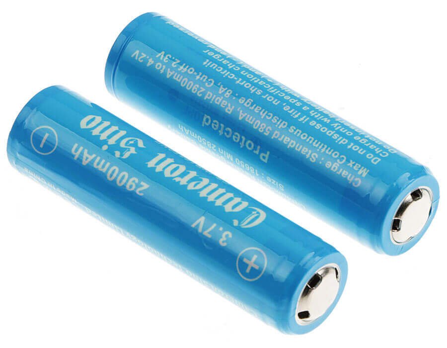 Lithium Ion, 2pcs 18650 Pack With Pcb Protection 3.7v, 2900mah - 10.73wh 18650 Cameron Sino Technology Limited