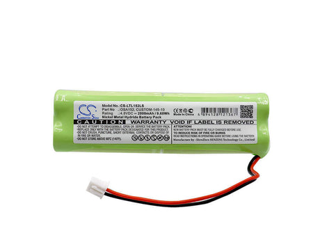 4.8V, Ni-MH, 2000mAh, Emergency Lighting battery fits Lithonia, Custom-145-10, D-aa650bx4 Long, Daybright D-aa650bx4, 9.60Wh Emergency Lighting Cameron Sino Technology Limited