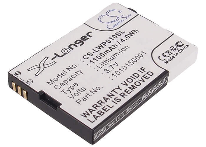 3.7V, Li-ion, 1100mAh, VoIP Phone battery fits Locktec, 1010150001, Wp04, Wp04 Wireless, 4.07Wh VoIP Phone Cameron Sino Technology Limited