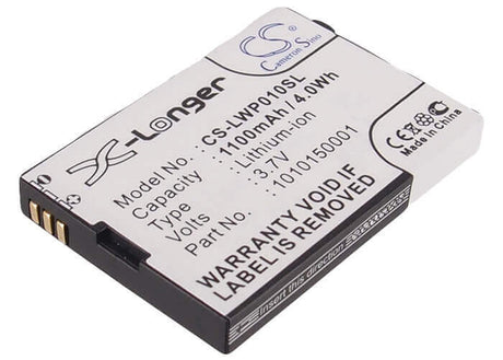 3.7V, Li-ion, 1100mAh, VoIP Phone battery fits Locktec, 1010150001, Wp04, Wp04 Wireless, 4.07Wh VoIP Phone Cameron Sino Technology Limited