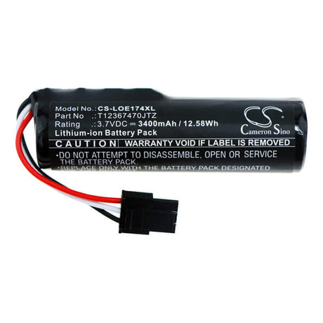 3.7V, Li-ion, 3400mAh, Speaker battery fits Logitech, 1749lz0psas8, 884-000741, 12.58Wh Speaker Cameron Sino Technology Limited