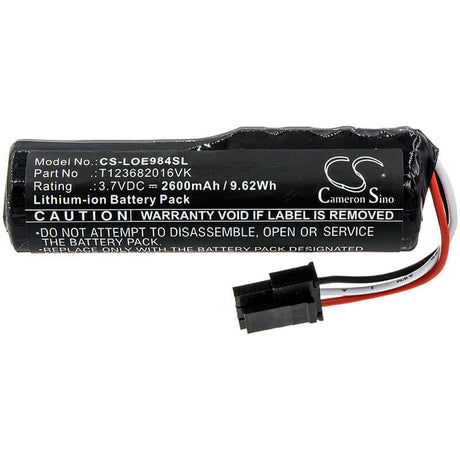 3.7V, Li-ion, 2600mAh, Speaker battery fits Logitech, 984-001405, S-00170, 9.62Wh Speaker Cameron Sino Technology Limited
