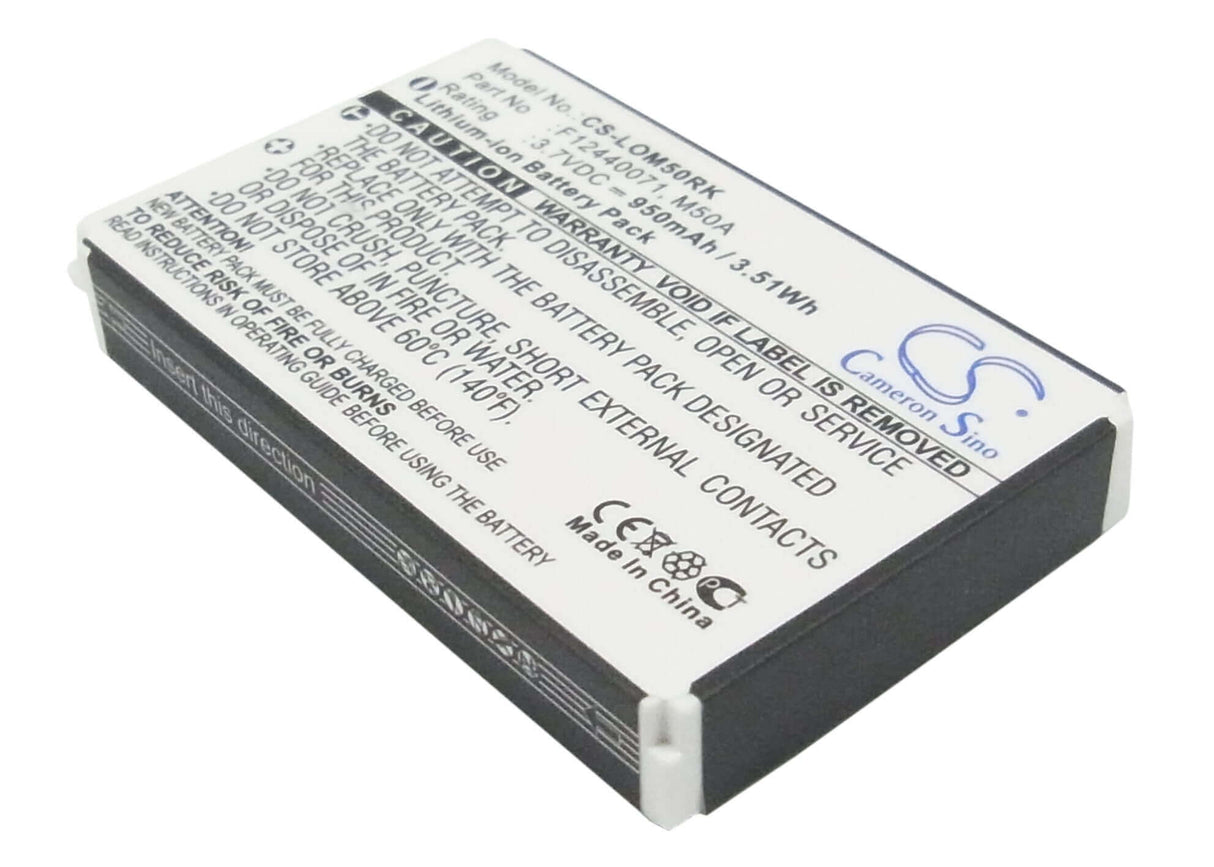 3.7V, Li-ion, 950mAh, Keyboard,Mouse battery fits Logitech, 190304-2004, Dinovo Edge, Dinovo Mini, 3.52Wh Keyboard,Mouse Cameron Sino Technology Limited