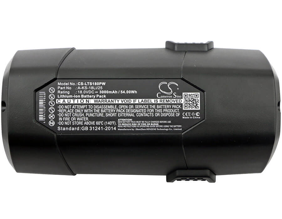 18.0V, Li-ion, 3000mAh, Power Tools battery fits Lux-tools, A-ks-18li/25, A-ks-18li/25, 54Wh Power Tools Cameron Sino Technology Limited (Power Tools)