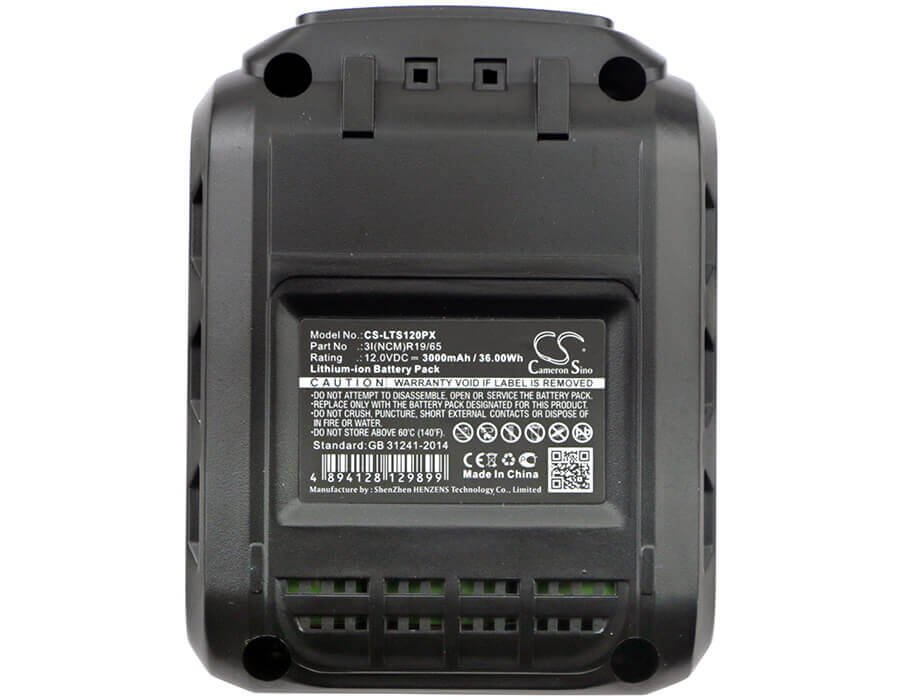 12.0V, Li-ion, 3000mAh, Power Tools battery fits Lux-tools, 3i(ncm)r19/65, Abs-12-li, 36Wh Power Tools Cameron Sino Technology Limited (Power Tools)