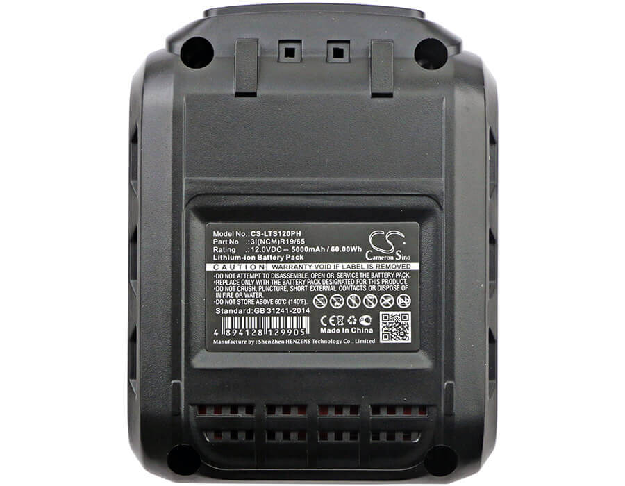 12.0V, Li-ion, 5000mAh, Power Tools battery fits Lux-tools, 3i(ncm)r19/65, Abs-12-li, 60Wh Power Tools Cameron Sino Technology Limited (Power Tools)