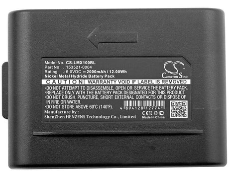 Barcode Scanner Battery For Lxe, Mx1 6v, 2000mah - 12.00wh Barcode Scanner Cameron Sino Technology Limited