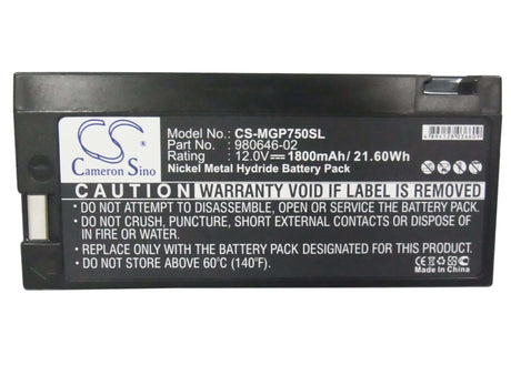 12.0V, Ni-MH, 1800mAh, GPS battery fits Trimble, Magellan, 980646-02, Gps 750m, Gps 750m Plus, 21.6Wh GPS, Navigator Cameron Sino Technology Limited