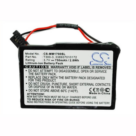 3.7V, Li-ion, 750mAh, GPS battery fits Magellan, 338937010172, Maestro 1700, 2.78Wh GPS, Navigator Cameron Sino Technology Limited