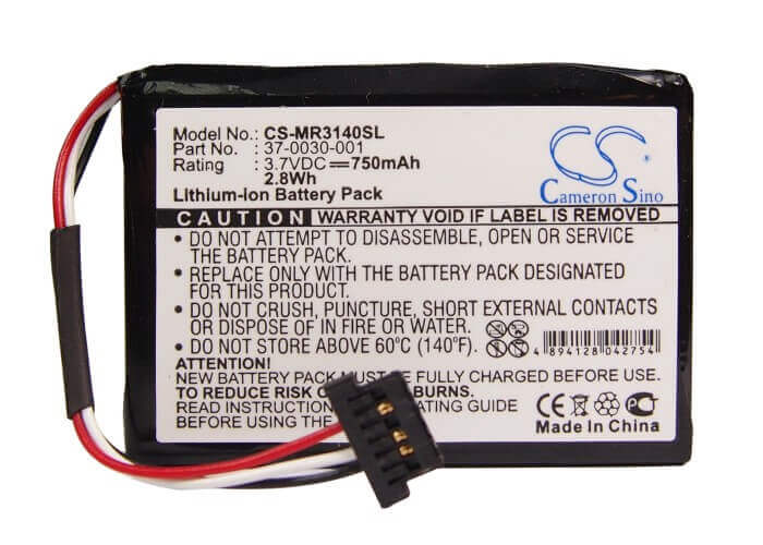 3.7V, Li-ion, 750mAh, GPS battery fits Magellan, 37-0030-001, Maestro 3140, 2.78Wh GPS, Navigator Cameron Sino Technology Limited