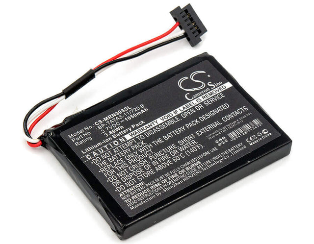 3.7V, Li-ion, 1050mAh, GPS battery fits Mio, Magellan, Bp-tata3-11/720 B, Roadmate N393m-4300, Roadmate N393m-5000, 3.89Wh GPS, Navigator Cameron Sino Technology Limited