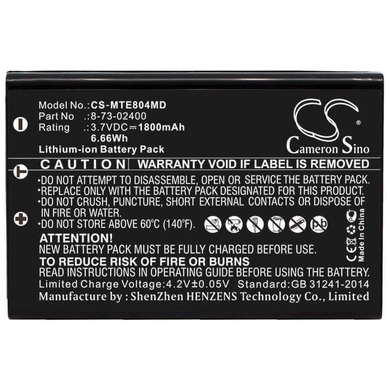 3.7V, Li-ion, 1800mAh, Medical battery fits Seca, Otometrics, Maico, 1770-9672, Easytymp, Interacoustics Tcallisto, 6.66Wh Medical Cameron Sino Technology Limited (Medical)
