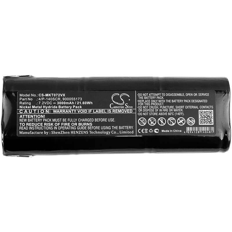 7.2V, Ni-MH, 3000mAh, Vacuum battery fits Makita, 4072d, 4072dw, 21.60Wh Vacuum Cameron Sino Technology Limited
