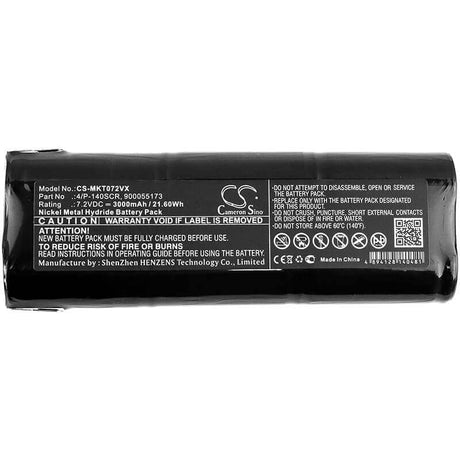 7.2V, Ni-MH, 3000mAh, Vacuum battery fits Makita, 4072d, 4072dw, 21.60Wh Vacuum Cameron Sino Technology Limited
