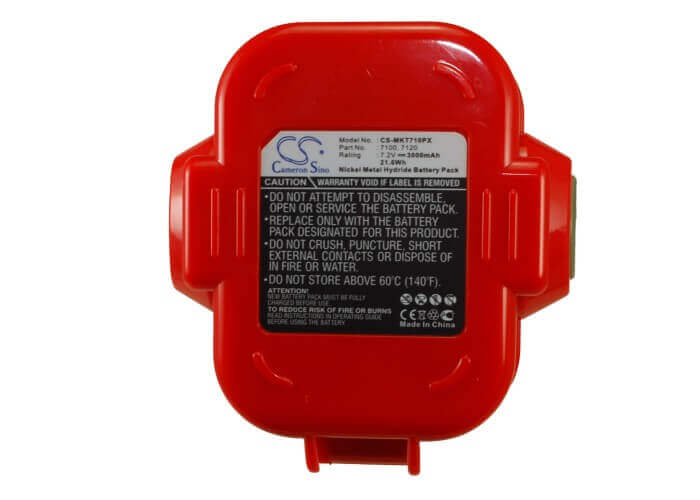 7.2V, Ni-MH, 3000mAh, Power Tools battery fits Makita, 7100, 6224d, 6224dw, 21.6Wh Power Tools Cameron Sino Technology Limited (Power Tools)