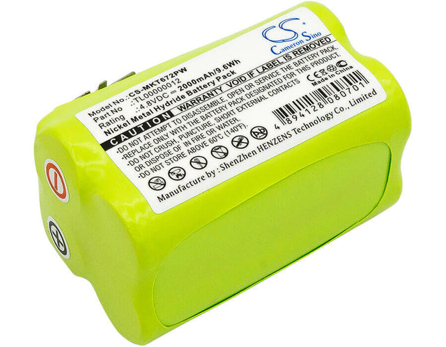 4.8V, Ni-MH, 2000mAh, Power Tools battery fits Makita, Tl00000012, 6722d, 6722dw, 9.6Wh Power Tools Cameron Sino Technology Limited (Power Tools)