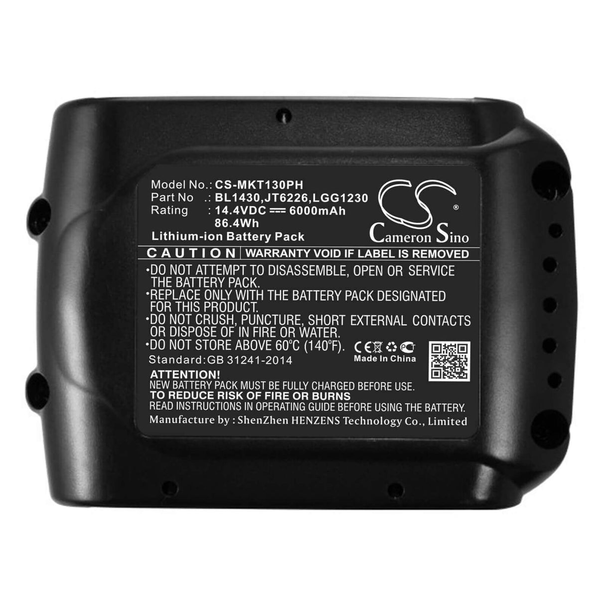 14.4V, Li-ion, 6000mAh, Power Tools battery fits Dolmar, Makita, 194065-3, Ag-3729, Ag-3750, 86.4Wh Power Tools Cameron Sino Technology Limited (Power Tools)