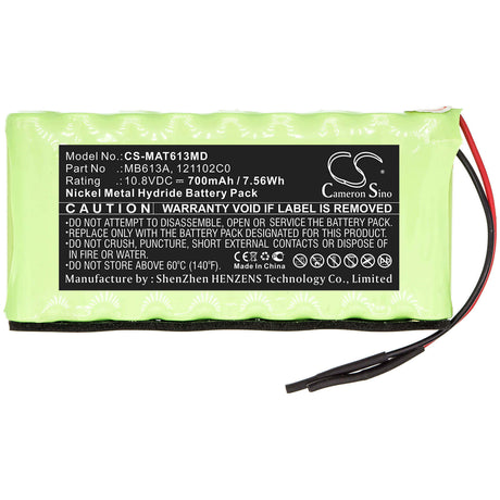 10.8V, Ni-MH, 700mAh, Medical battery fits Maquet, 121102c0, 121102c0, Magnus Or Table Wireless Hand, 7.56Wh Medical Cameron Sino Technology Limited (Medical)