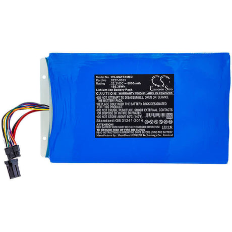 22.2V, Li-ion, 8800mAh, Medical battery fits Maquet, 0227-0353, 2270353, 0227-0353, 195.36Wh Medical Cameron Sino Technology Limited (Medical)