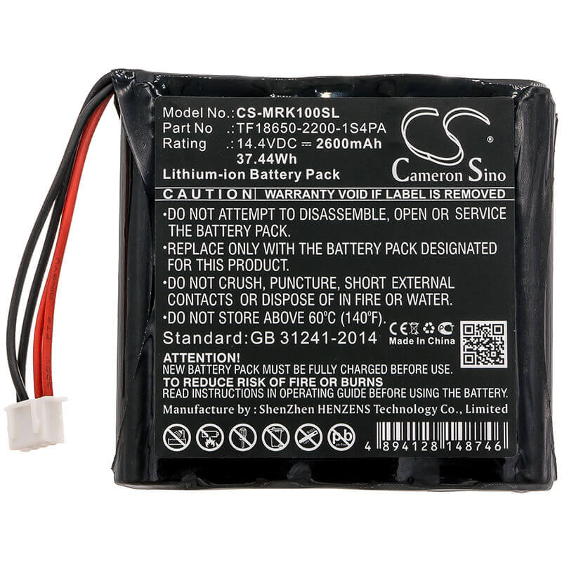 14.4V, Li-ion, 2600mAh, Speaker battery fits Marshall, Kilburn, 37.44Wh Speaker Cameron Sino Technology Limited