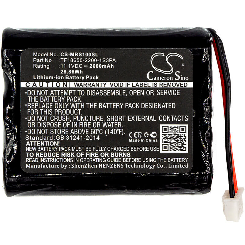 11.1V, Li-ion, 2600mAh, Speaker battery fits Marshall, Stockwell, 28.86Wh Speaker Cameron Sino Technology Limited