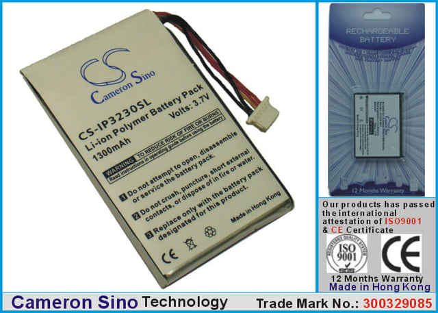 3.7V, Li-Polymer, 1300mAh, PDA battery fits Matsubichi, Kcwd04067a1, Ip3230, 4.81Wh PDA, Pocket PC Cameron Sino Technology Limited