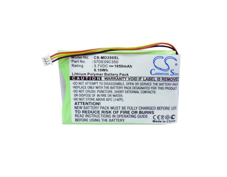 3.7V, Li-Polymer, 1650mAh, GPS battery fits Medion, Gopal Pna350, Gopal Pna350-s, 6.11Wh GPS, Navigator Cameron Sino Technology Limited