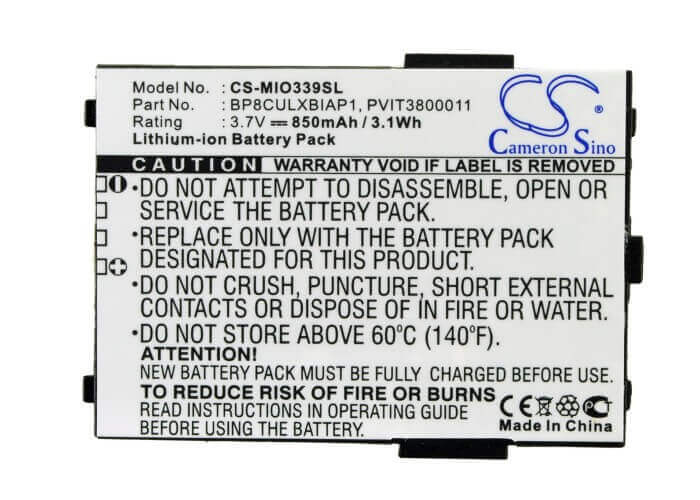 3.7V, Li-ion, 850mAh, PDA battery fits Rover, Medion, Mitac, Viewsonic, Bp8culxbiap1, Md2190, Md40600, 3.15Wh PDA, Pocket PC Cameron Sino Technology Limited
