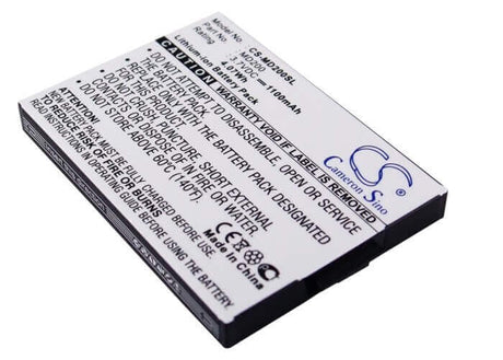 3.7V, Li-ion, 1100mAh, Media Player battery fits Medion, 40009364, Md95200, Md95380, 4.07Wh Media Player Cameron Sino Technology Limited (Suspended)
