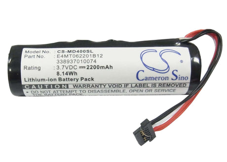 3.7V, Li-ion, 2200mAh, GPS battery fits Medion, Navigon, 338937010074, Pan405, Pna400, 8.14Wh GPS, Navigator Cameron Sino Technology Limited