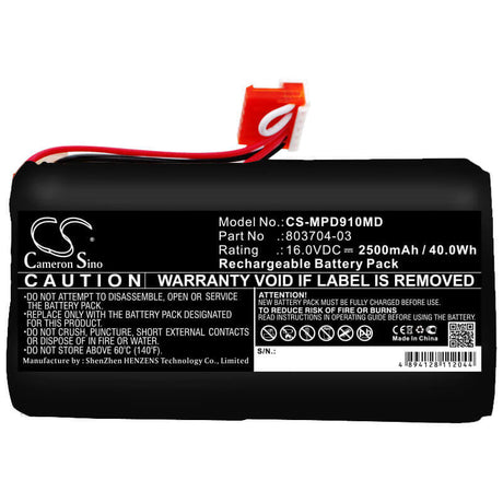 16.0V, Sealed Lead Acid, 2500mAh, Medical battery fits Physio-control, Medtronic, 21300-002259, Lifepak 9, Lifepak 9a, 40.00Wh Medical Cameron Sino Technology Limited (Medical)