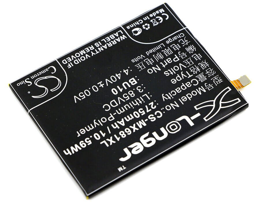 3.85V, Li-Polymer, 2750mAh, SmartPhone battery fits Meilan, Meizu, Bu10, U10, U10 Dual Sim, 10.59Wh Mobile, SmartPhone Cameron Sino Technology Limited (Smartphone)