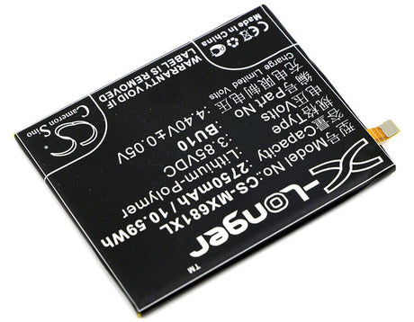 3.85V, Li-Polymer, 2750mAh, SmartPhone battery fits Meilan, Meizu, Bu10, U10, U10 Dual Sim, 10.59Wh Mobile, SmartPhone Cameron Sino Technology Limited (Smartphone)