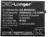 3.85V, Li-Polymer, 3200mAh, SmartPhone battery fits Meilan, X, 12.32Wh Mobile, SmartPhone Cameron Sino Technology Limited (Suspended)