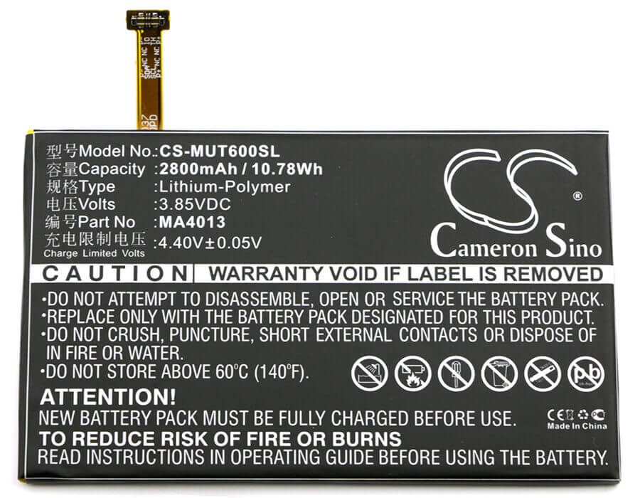 3.85V, Li-Polymer, 2800mAh, SmartPhone battery fits Meitu, Mb1503, M6, M6s, 10.78Wh Mobile, SmartPhone Cameron Sino Technology Limited (Smartphone)