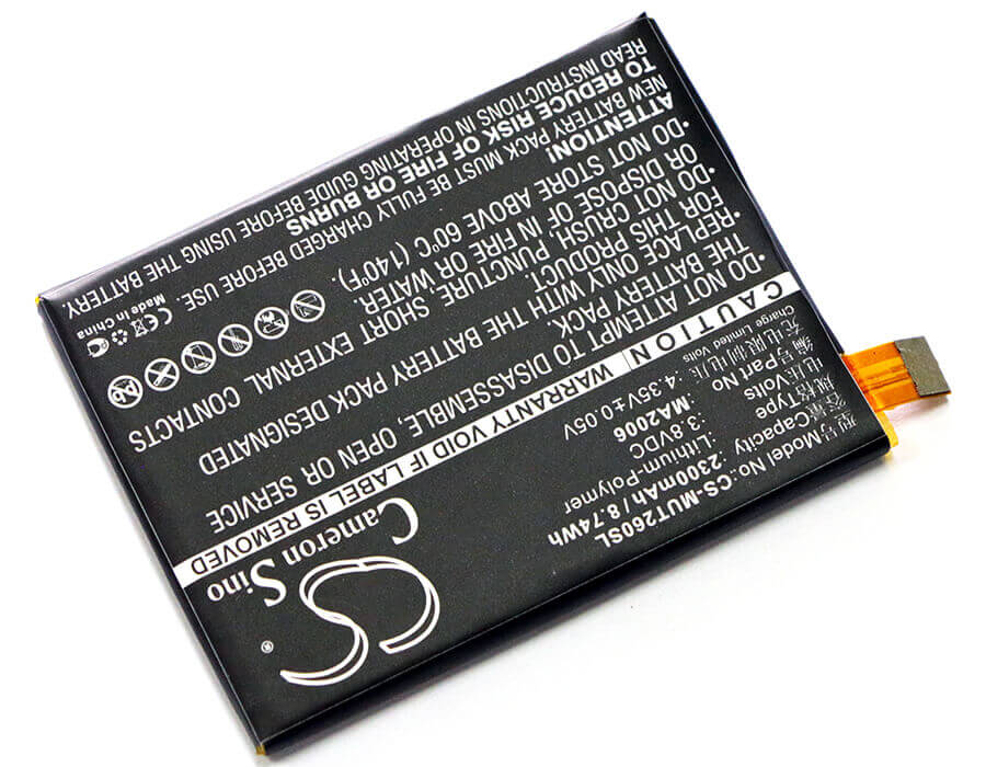 3.8V, Li-Polymer, 2300mAh, SmartPhone battery fits Meitu, Ma2006, Mk260, 8.74Wh Mobile, SmartPhone Cameron Sino Technology Limited (Suspended)