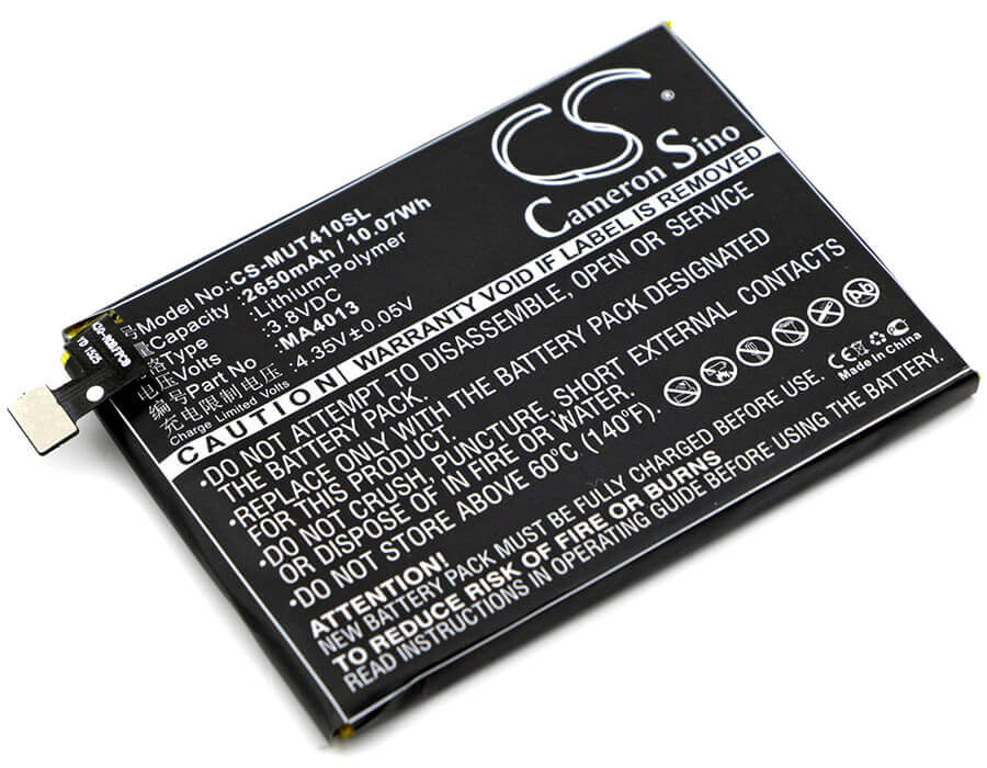 3.8V, Li-Polymer, 2650mAh, SmartPhone battery fits Meitu, Ma4013, V4, V4s, 10.07Wh Mobile, SmartPhone Cameron Sino Technology Limited (Smartphone)