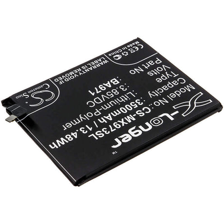 3.85V, Li-Polymer, 3500mAh, SmartPhone battery fits Meizu, Ba971, 16s, 16s Pro, 13.48Wh Mobile, SmartPhone Cameron Sino Technology Limited (Smartphone)