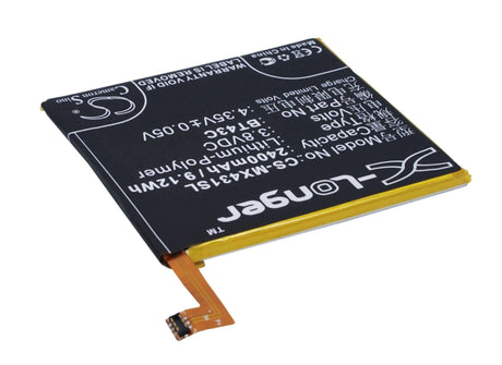 3.8V, Li-Polymer, 2400mAh, SmartPhone battery fits Meizu, Bt43c, M2, M578, 9.12Wh Mobile, SmartPhone Cameron Sino Technology Limited (Smartphone)