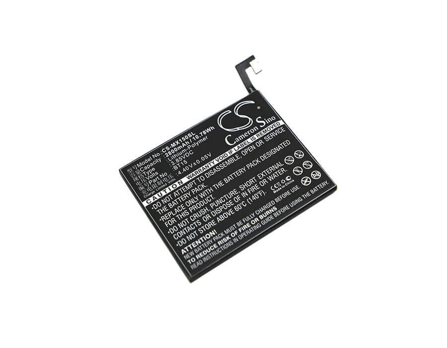 3.85V, Li-Polymer, 2800mAh, SmartPhone battery fits Meizu, Bt15, M3s, Meilan 3s, 10.78Wh Mobile, SmartPhone Cameron Sino Technology Limited (Smartphone)