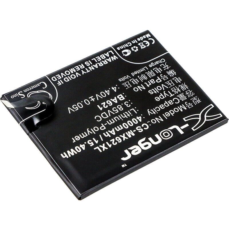 3.85V, Li-Polymer, 4000mAh, SmartPhone battery fits Meilan, Meizu, Ba621, Note 5, 15.4Wh Mobile, SmartPhone Cameron Sino Technology Limited (Smartphone)