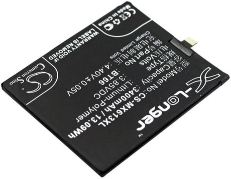 3.85V, Li-Polymer, 3400mAh, SmartPhone battery fits Meizu, Bt66, M686, M686c, 13.09Wh Mobile, SmartPhone Cameron Sino Technology Limited (Smartphone)