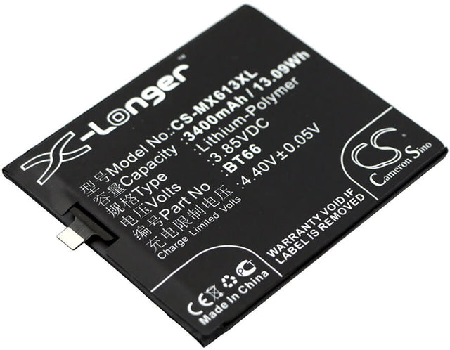 3.85V, Li-Polymer, 3400mAh, SmartPhone battery fits Meizu, Bt66, M686, M686c, 13.09Wh Mobile, SmartPhone Cameron Sino Technology Limited (Smartphone)