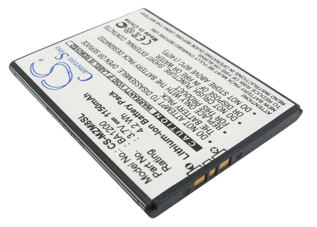 3.7V, Li-ion, 1150mAh, SmartPhone battery fits Meizu, Ba1200, M8, M8 16gb, 4.26Wh Mobile, SmartPhone Cameron Sino Technology Limited (Suspended)