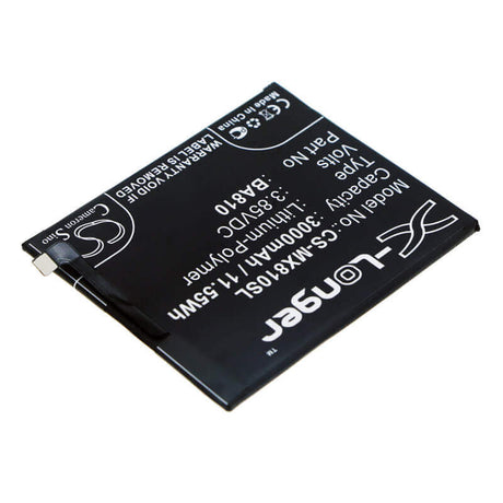 3.85V, Li-Polymer, 3000mAh, SmartPhone battery fits Meizu, Ba810, M810h, M8c, 11.55Wh Mobile, SmartPhone Cameron Sino Technology Limited (Smartphone)