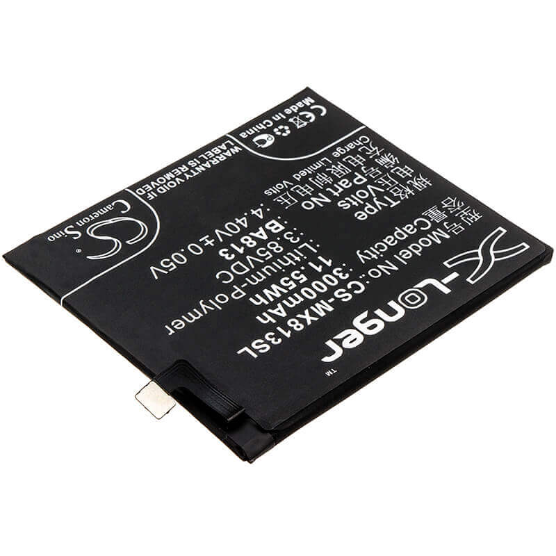 3.85V, Li-Polymer, 3000mAh, SmartPhone battery fits Meizu, Ba813, M813q, V8 Pro, 11.55Wh Mobile, SmartPhone Cameron Sino Technology Limited (Smartphone)