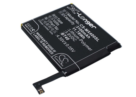3.8V, Li-Polymer, 3100mAh, SmartPhone battery fits Meizu, Bt40, M460, M461, 11.78Wh Mobile, SmartPhone Cameron Sino Technology Limited (Smartphone)