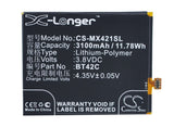 3.8V, Li-Polymer, 3100mAh, SmartPhone battery fits Meizu, Bt42c, Note 2, 11.78Wh Mobile, SmartPhone Cameron Sino Technology Limited (Smartphone)
