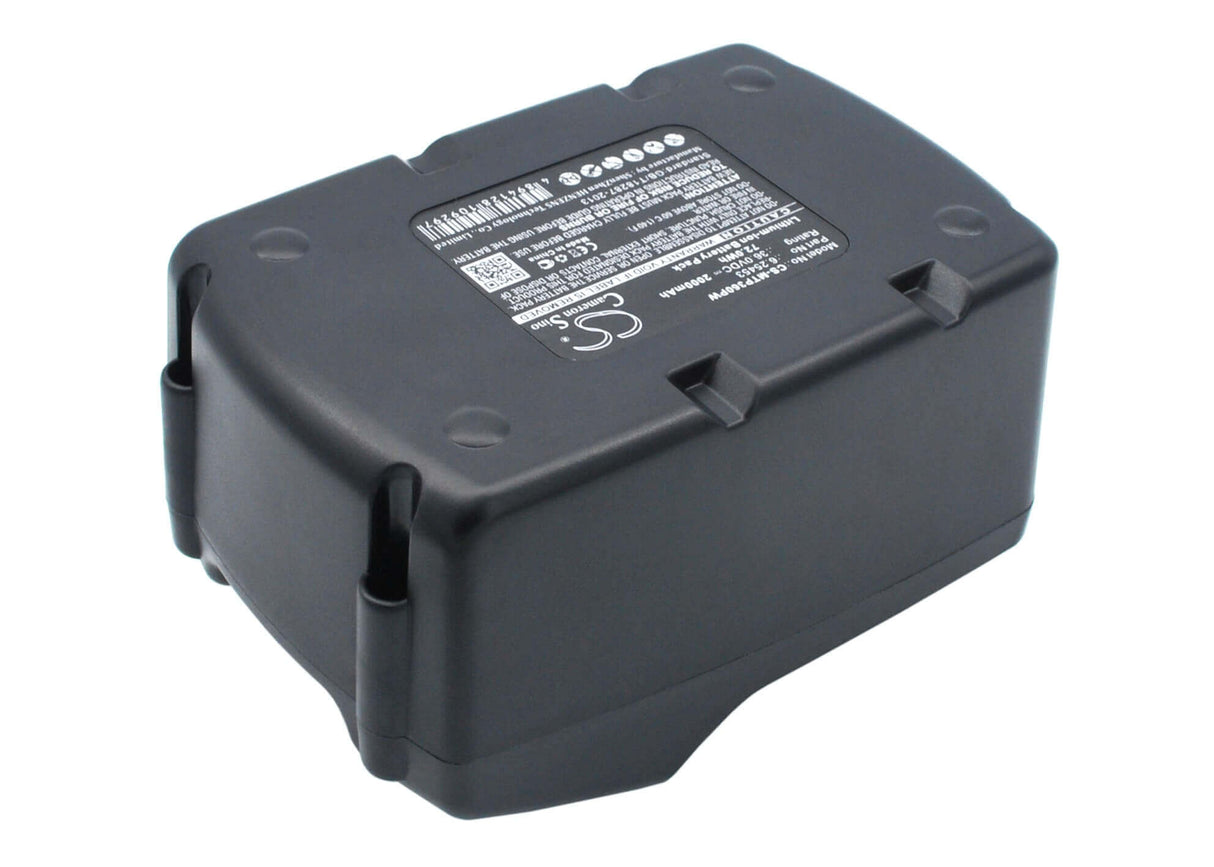 36.0V, Li-ion, 2000mAh, Power Tools battery fits Metabo, 6.25453, Ahs 36v, Ahs36v, 72Wh Power Tools Cameron Sino Technology Limited (Power Tools)